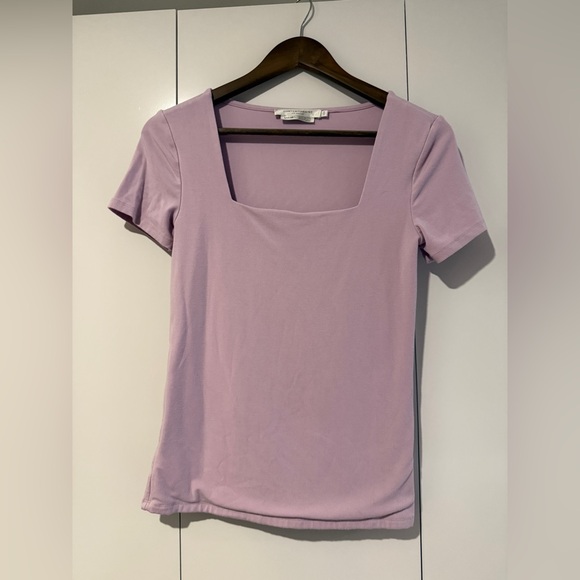 SIMONS Lilac Square Neck T-Shirt - Picture 3 of 5
